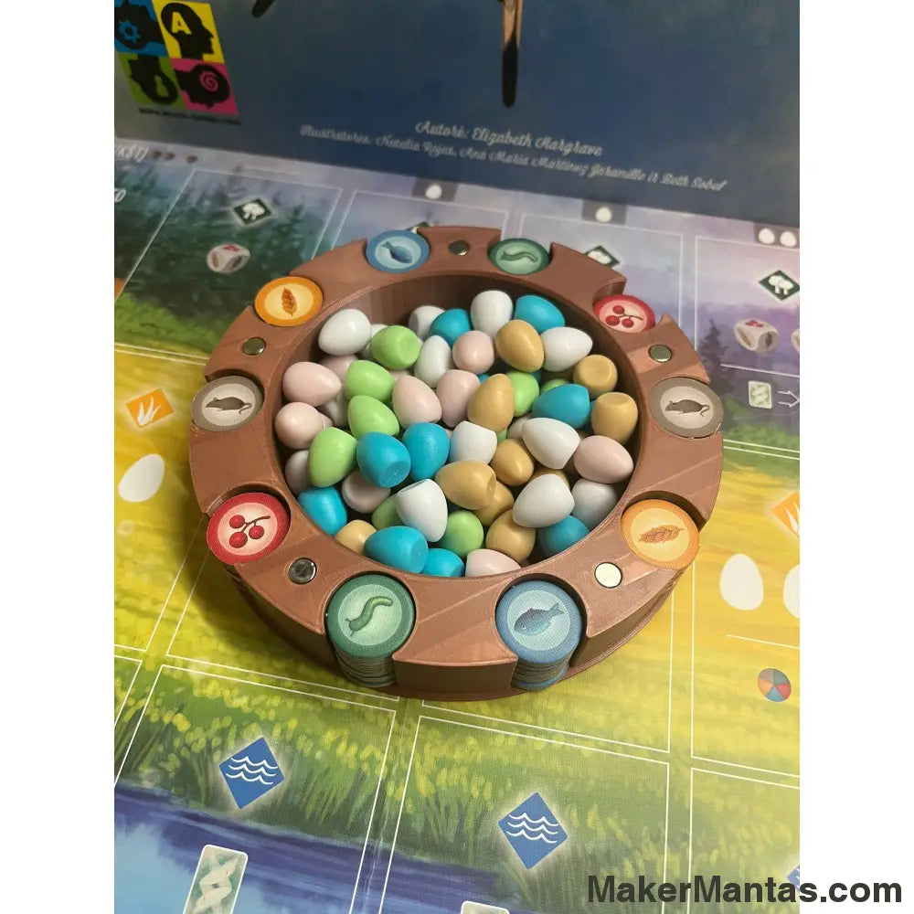 Wingspan Egg And Food Token Organizer With A Magnetic Lid - Base Game Expansions