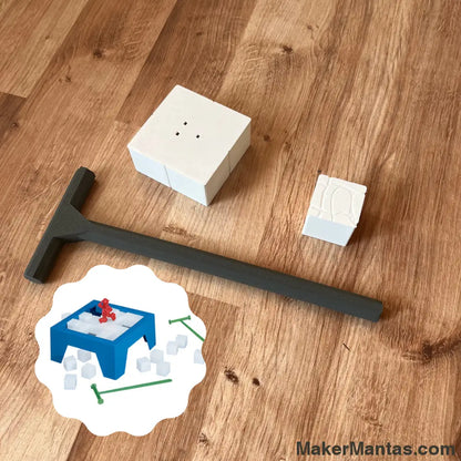 Dont Break The Ice Replacement Parts: Ice Cubes Center Block And Hammer