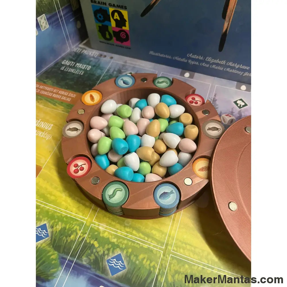 Wingspan Egg And Food Token Organizer With A Magnetic Lid - Base Game Expansions