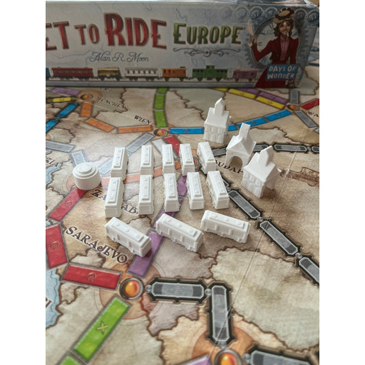 Ticket To Ride Europe custom trains / Stations / Scoring markers (Custom colors)